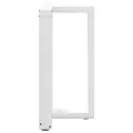 Pieds de table à manger forme de T 2 pcs blanc 60x35x(72-73) cm