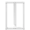 Pieds de table à manger forme de T 2 pcs blanc 60x35x(72-73) cm