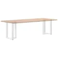 Pieds de table à manger forme de T 2 pcs blanc 60x35x(72-73) cm