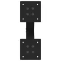 Pieds de table basse forme de X 2 pcs noir 28x(42-43) cm acier