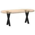 Pieds de table basse forme de X 2 pcs noir 28x(42-43) cm acier