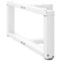 Pieds de table basse en forme de T 2 pcs blanc 60x25x(30-31) cm