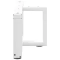 Pieds de table basse en forme de T 2 pcs blanc 60x25x(30-31) cm