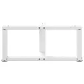 Pieds de table basse en forme de T 2 pcs blanc 60x25x(30-31) cm