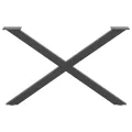 Pieds de table basse forme de X 2 pcs anthracite 70x(42-43) cm