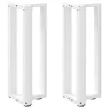 Pieds de table console forme de T 2 pcs blanc 38x25x(72-73) cm