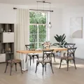 Pieds de table console forme de T 2 pcs blanc 38x25x(72-73) cm