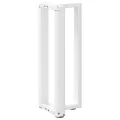 Pieds de table console forme de T 2 pcs blanc 38x25x(72-73) cm