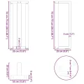 Pieds de table console forme de T 2 pcs blanc 38x25x(72-73) cm
