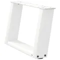 Pieds de table basse forme de U 2 pcs blanc 50x(30-31) cm acier