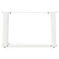 Pieds de table basse forme de U 2 pcs blanc 50x(30-31) cm acier