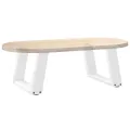 Pieds de table basse forme de U 2 pcs blanc 50x(30-31) cm acier