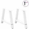 Pieds de table basse forme de A 2 pcs blanc 70x(42-43) cm acier