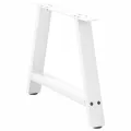 Pieds de table basse forme de A 2 pcs blanc 70x(42-43) cm acier