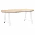 Pieds de table basse forme de A 2 pcs blanc 70x(42-43) cm acier