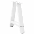 Pieds de table basse forme de A 2 pcs blanc 38x(42-43) cm acier