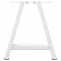 Pieds de table basse forme de A 2 pcs blanc 38x(42-43) cm acier
