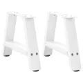 Pieds de table basse forme de A 2 pcs blanc 50x(30-31) cm acier