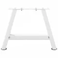 Pieds de table basse forme de A 2 pcs blanc 50x(30-31) cm acier