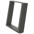 Pieds de table basse forme de U 2 pcs anthracite 50x(42-43) cm