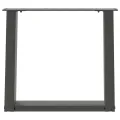 Pieds de table basse forme de U 2 pcs anthracite 50x(42-43) cm