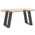 Pieds de table basse forme de U 2 pcs anthracite 28x(42-43) cm