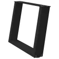 Pieds de table basse forme de U 2 pcs noir 70x(42-43) cm acier
