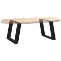 Pieds de table basse forme de U 2 pcs noir 70x(42-43) cm acier
