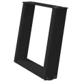 Pieds de table basse forme de U 2 pcs noir 50x(42-43) cm acier