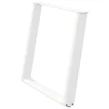 Pieds de table à manger forme de U 2 pcs blanc 90x(72-73) cm
