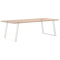 Pieds de table à manger forme de U 2 pcs blanc 90x(72-73) cm
