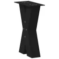 Pieds de table basse forme de X 2 pcs noir 38x(42-43) cm acier