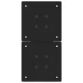 Pieds de table basse forme de X 2 pcs noir 38x(42-43) cm acier