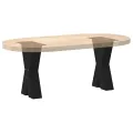 Pieds de table basse forme de X 2 pcs noir 38x(42-43) cm acier