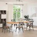 Pieds de table à manger forme de U 2 pcs blanc 70x(72-73) cm