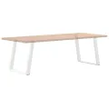 Pieds de table à manger forme de U 2 pcs blanc 70x(72-73) cm