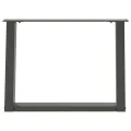 Pieds de table basse forme de U 2 pcs anthracite 60x(42-43) cm