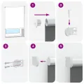 Store enrouleur occultant blanc cassé 120x210 cm largeur tissu