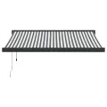 Auvent rétractable anthracite et blanc 3,5x2,5m tissu/aluminium