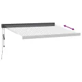 Auvent rétractable anthracite et blanc 3,5x2,5m tissu/aluminium