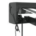 Auvent rétractable anthracite et blanc 3,5x2,5m tissu/aluminium