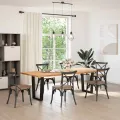 Pieds de table à manger forme de V 2 pcs noir 60x(72-73,3) cm