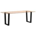 Pieds de table à manger forme de V 2 pcs noir 60x(72-73,3) cm