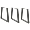 Pieds de table à manger forme de V 3 pcs 80x(72-73,3) cm acier