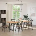 Pieds de table à manger forme de V 3 pcs 80x(72-73,3) cm acier