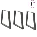 Pieds de table à manger forme de V 3 pcs 80x(72-73,3) cm acier