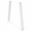 Pieds de table à manger forme de V 2 pcs blanc 80x(72-73,3) cm