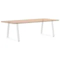 Pieds de table à manger forme de V 2 pcs blanc 80x(72-73,3) cm