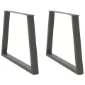 Pieds de table à manger forme de V 2 pcs 90x(72-73,3) cm acier