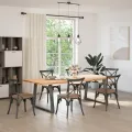 Pieds de table à manger forme de V 2 pcs 90x(72-73,3) cm acier